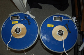 スチール製ドラム缶での実験　白熱灯での試験
